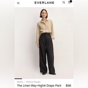 Everlane Linen Way High Drape Pants